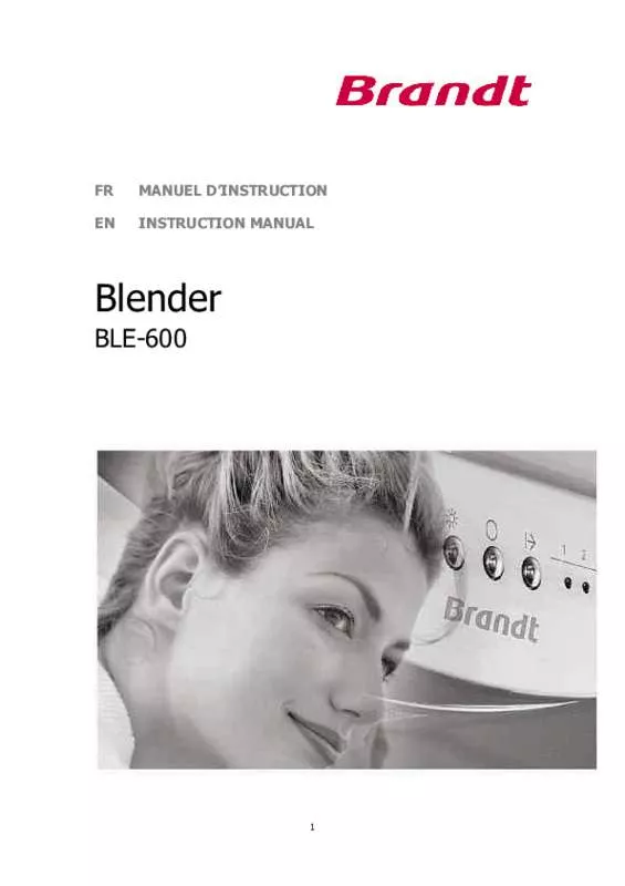 Mode d'emploi BRANDT BLE-600