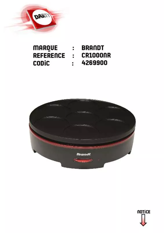 Mode d'emploi BRANDT CR1000NR