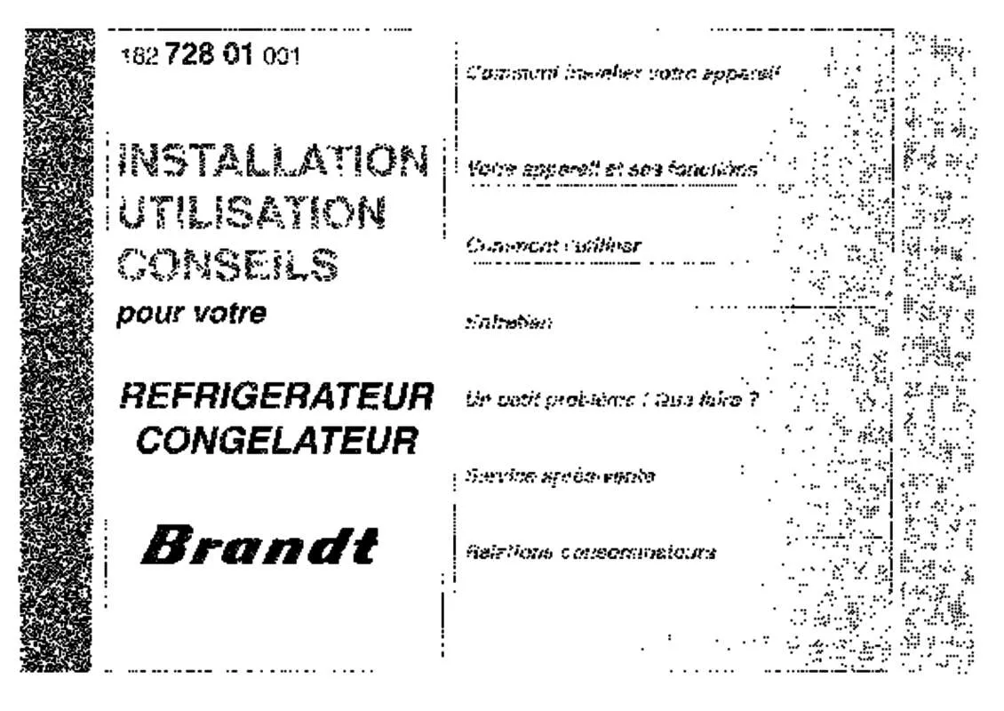 Mode d'emploi BRANDT DUN2412B