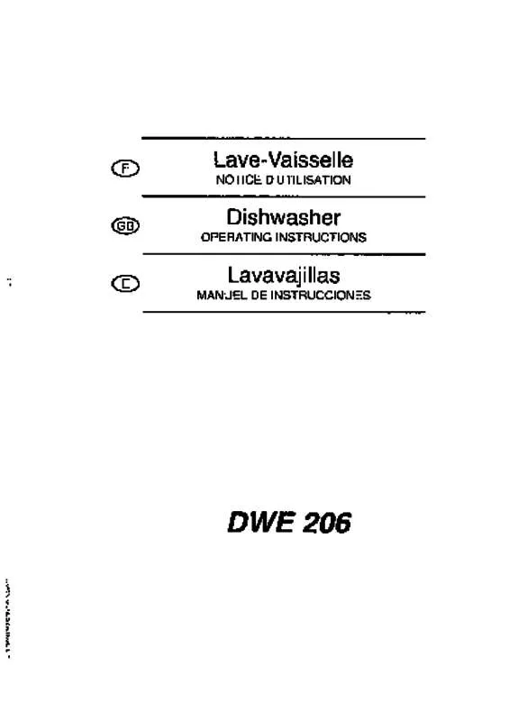 Mode d'emploi BRANDT DWE206