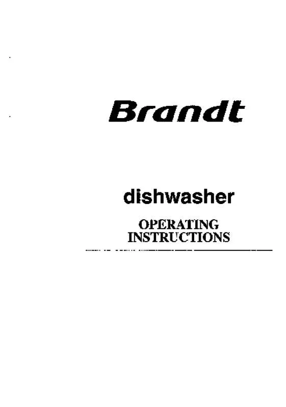 Mode d'emploi BRANDT DWF681WU