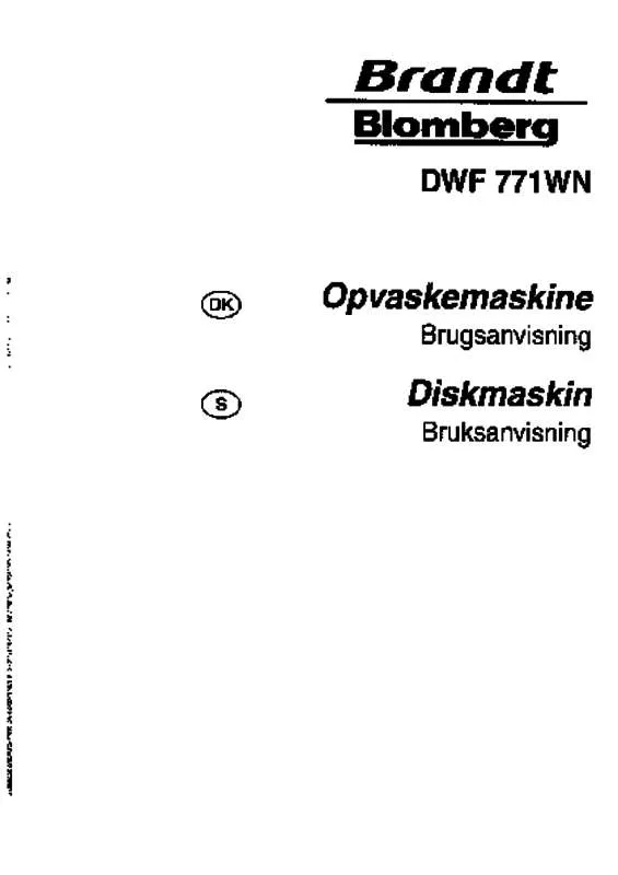 Mode d'emploi BRANDT DWF771WN