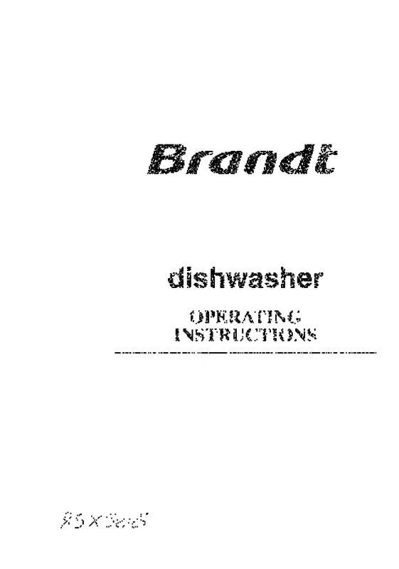 Mode d'emploi BRANDT DWF791WU