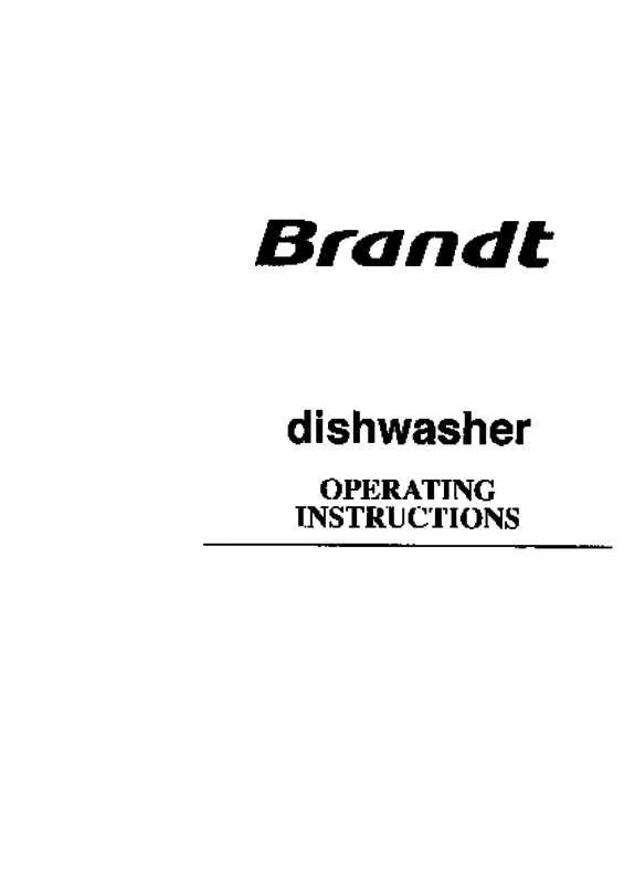 Mode d'emploi BRANDT DWX031U