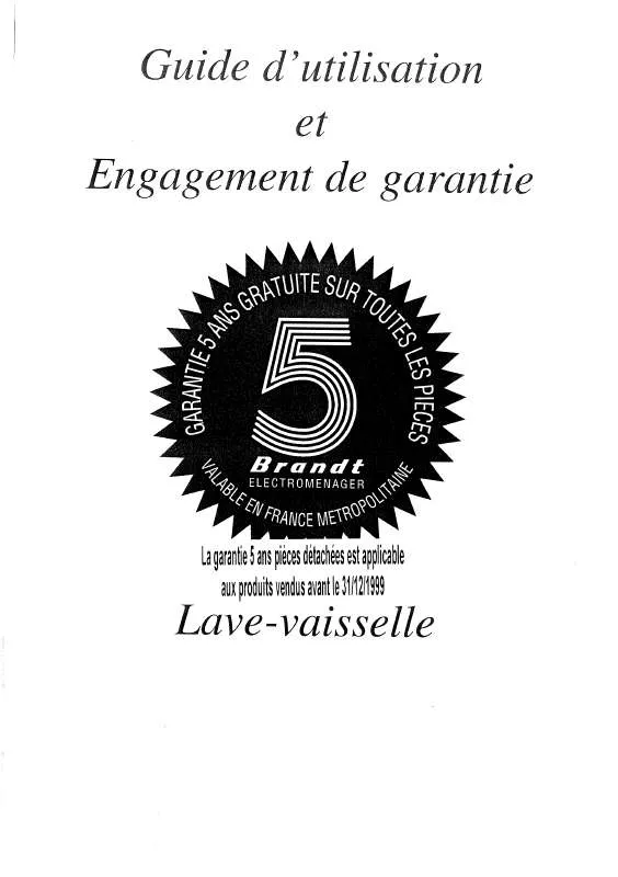 Mode d'emploi BRANDT EO356