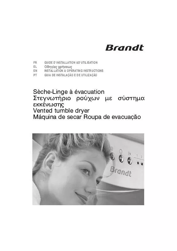 Mode d'emploi BRANDT ETE6110K