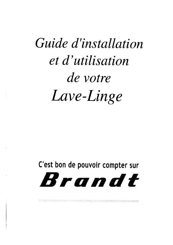 Mode d'emploi BRANDT F151