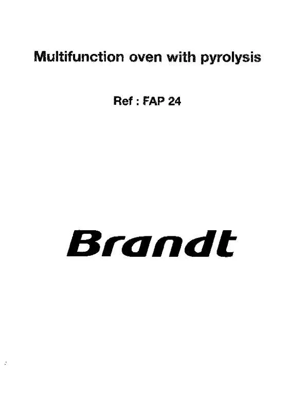 Mode d'emploi BRANDT FAP24C1U