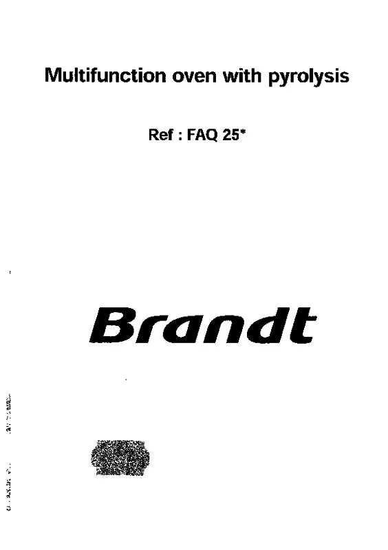 Mode d'emploi BRANDT FAQ25W1U