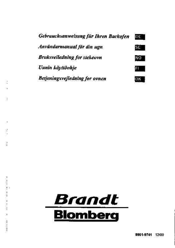 Mode d'emploi BRANDT FAQ75J1N