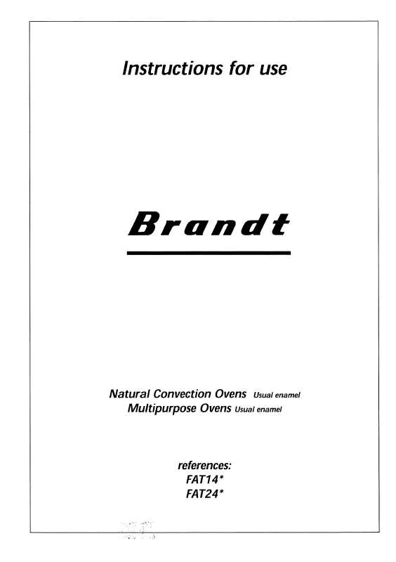 Mode d'emploi BRANDT FAT24B1U