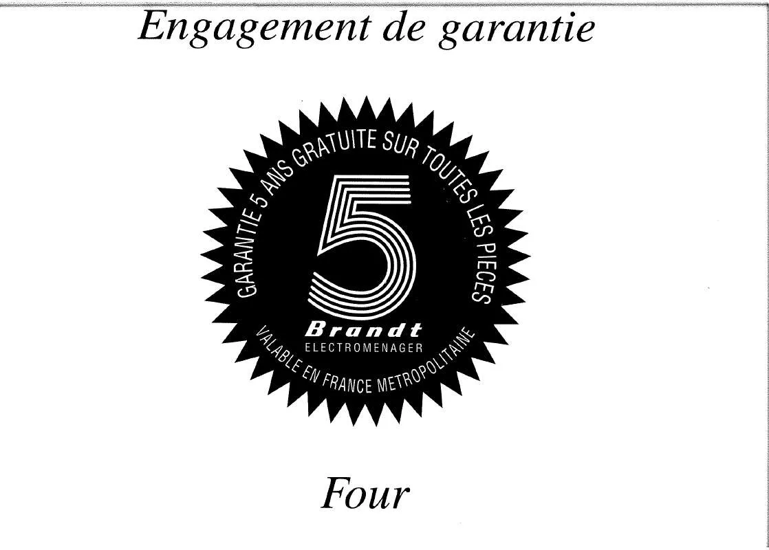 Mode d'emploi BRANDT FC289B