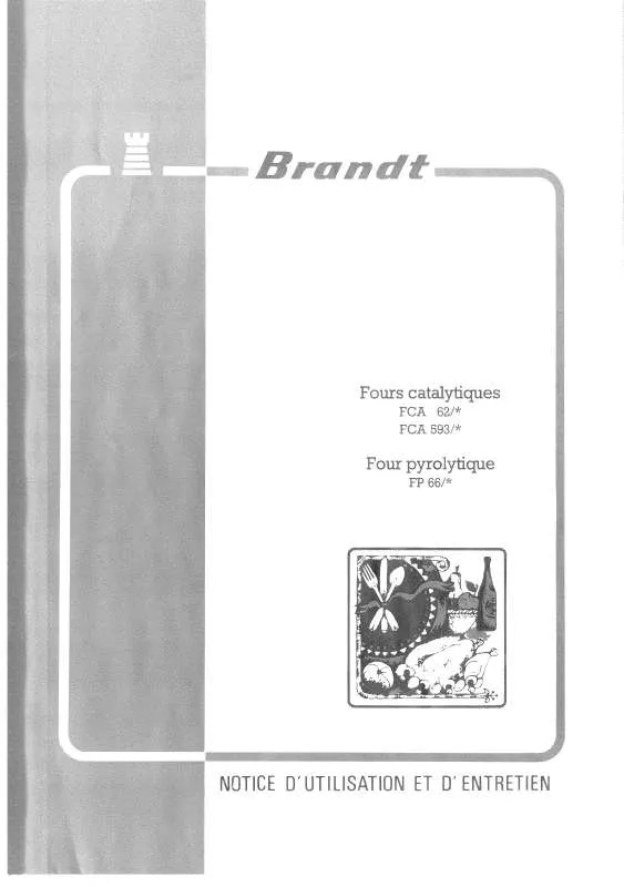 Mode d'emploi BRANDT FCA593