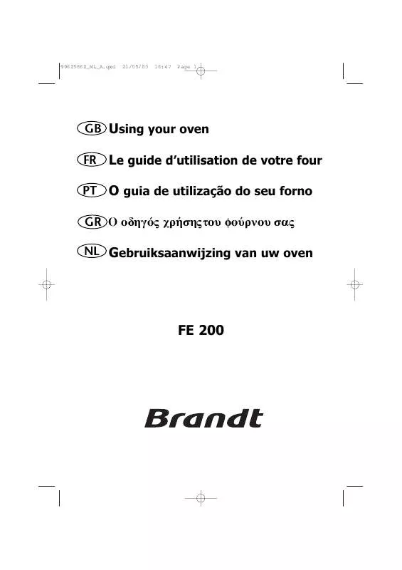 Mode d'emploi BRANDT FE200BS1