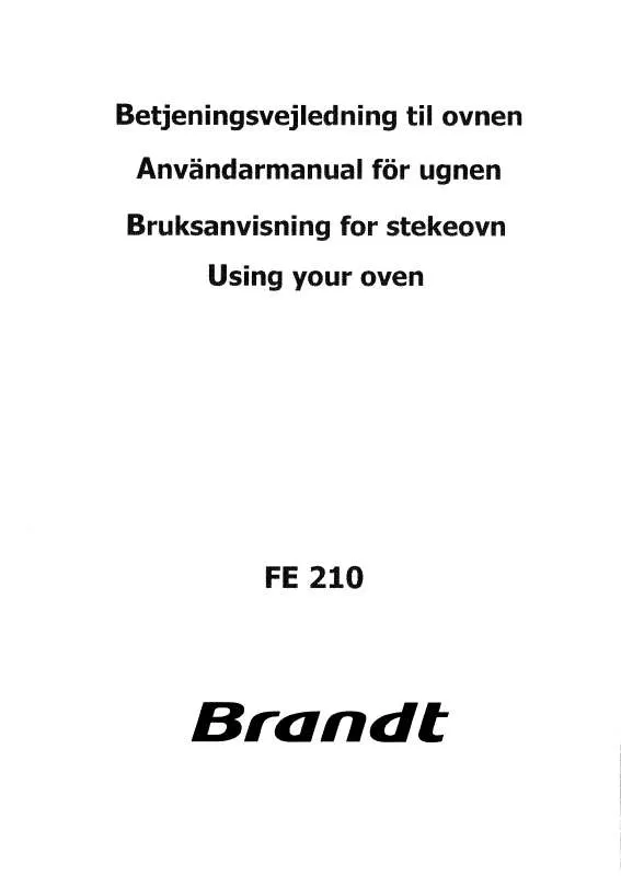 Mode d'emploi BRANDT FE213XN1