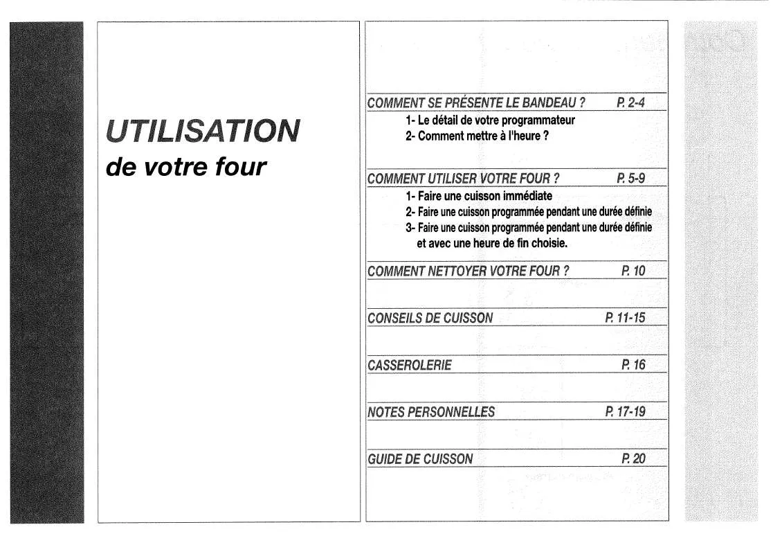 Mode d'emploi BRANDT FMCR395