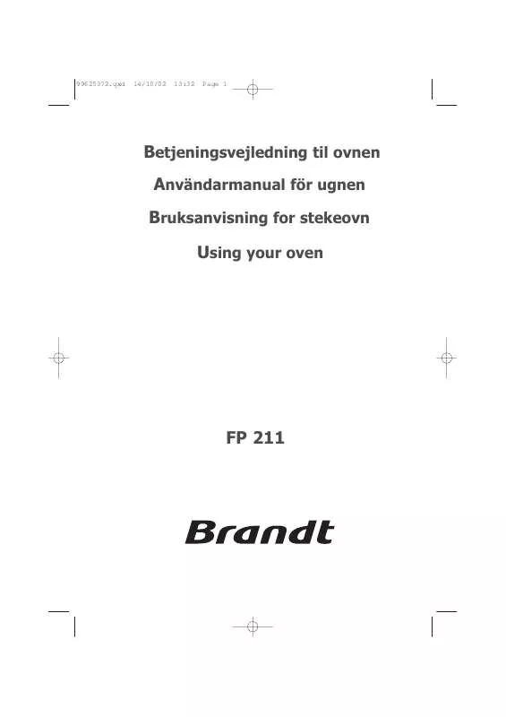 Mode d'emploi BRANDT FP211XN1