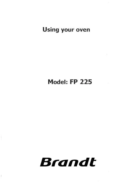 Mode d'emploi BRANDT FP225BS1