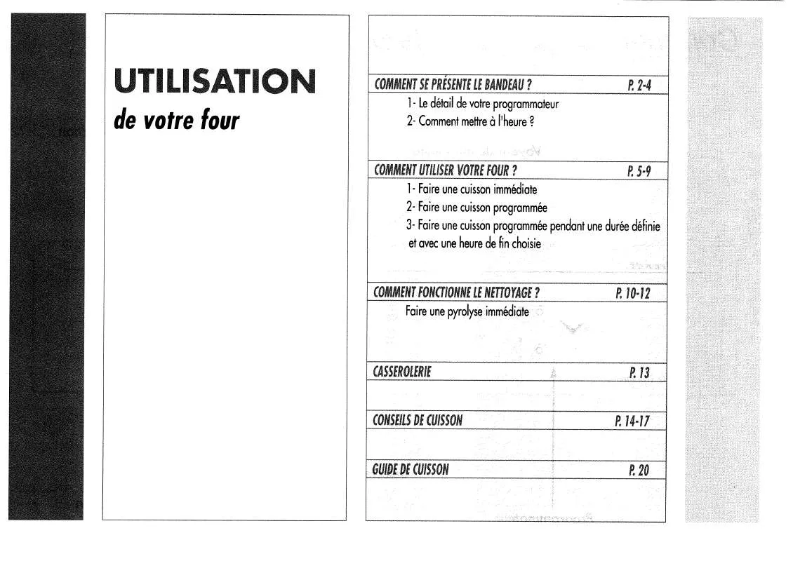 Mode d'emploi BRANDT FPR396