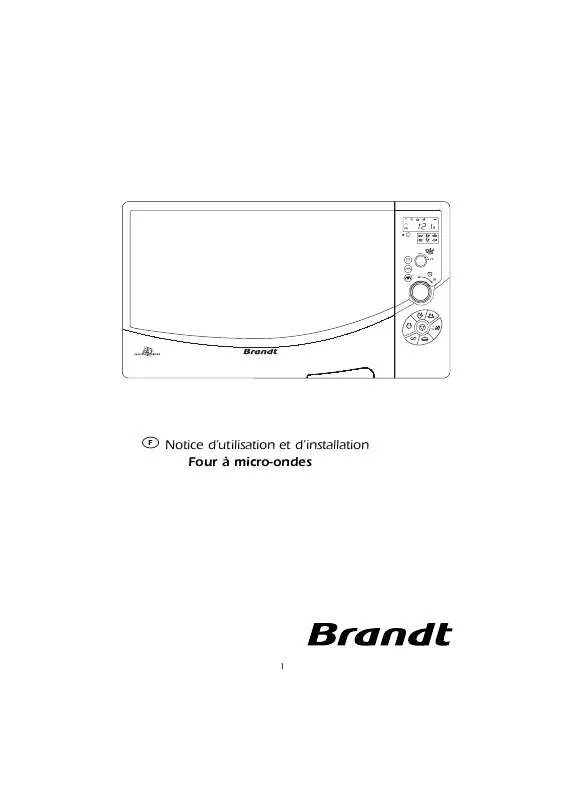 Mode d'emploi BRANDT G2640SF1