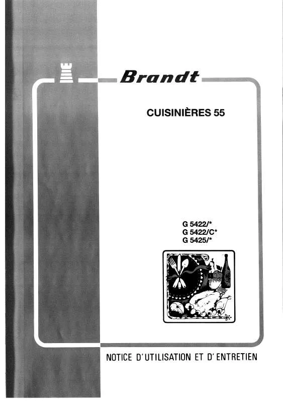 Mode d'emploi BRANDT G5422