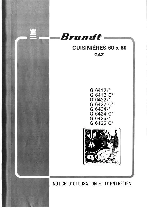 Mode d'emploi BRANDT G6412