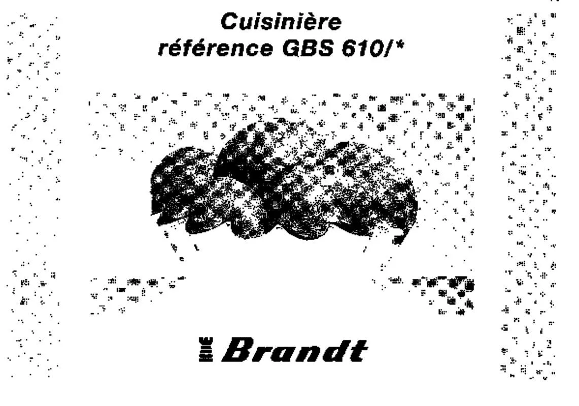 Mode d'emploi BRANDT GBS610