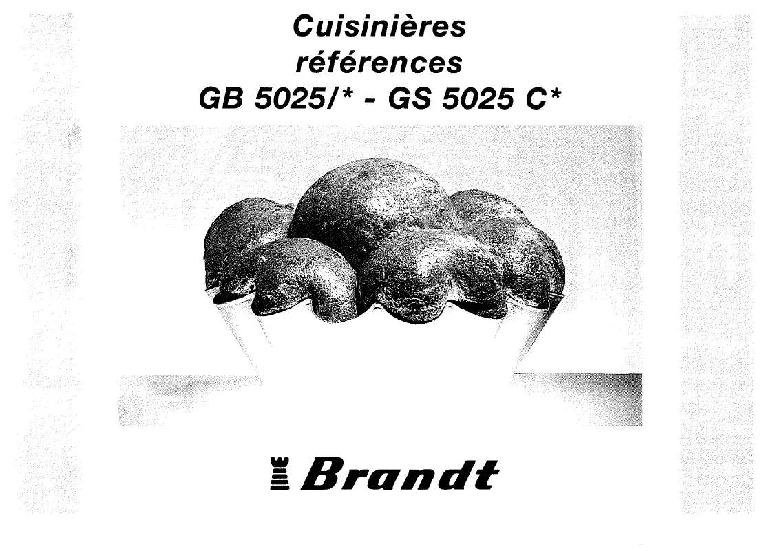 Mode d'emploi BRANDT GS5025