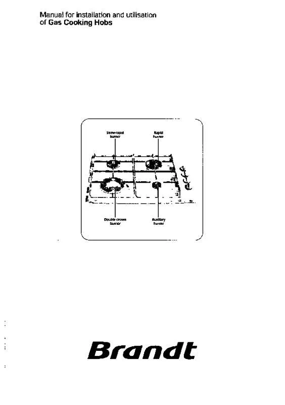 Mode d'emploi BRANDT HFB11X1E