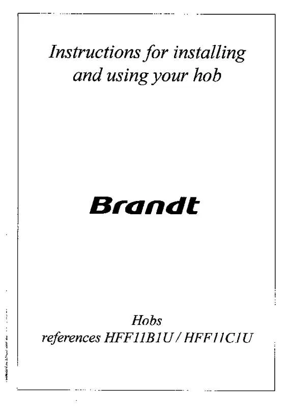 Mode d'emploi BRANDT HFF11B1U