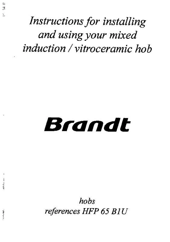 Mode d'emploi BRANDT HFP65B1U