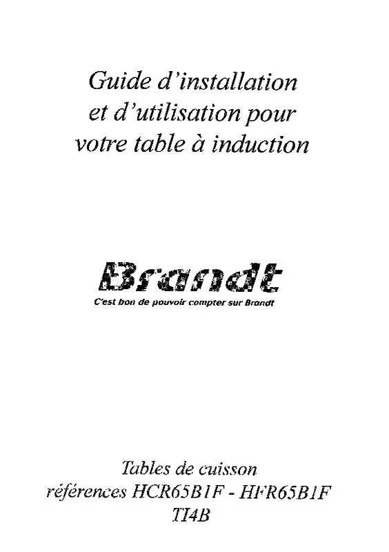 Mode d'emploi BRANDT HFR65B1E