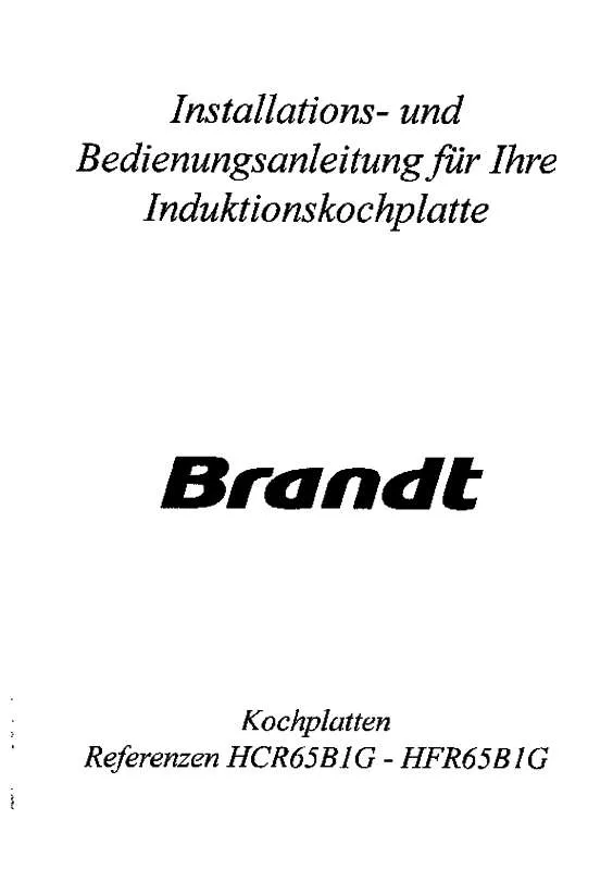 Mode d'emploi BRANDT HFR65B1G