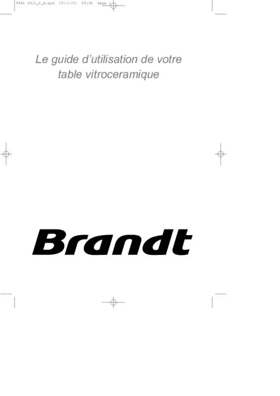 Mode d'emploi BRANDT HFT25B1E