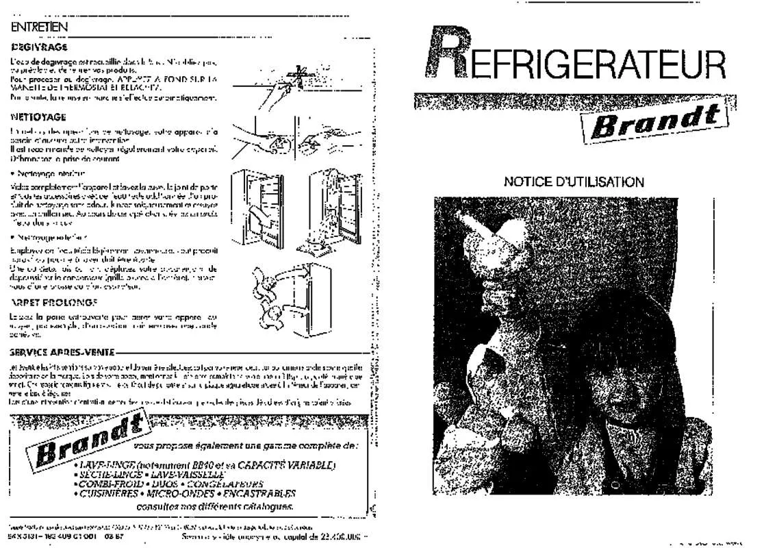 Mode d'emploi BRANDT HR234.0