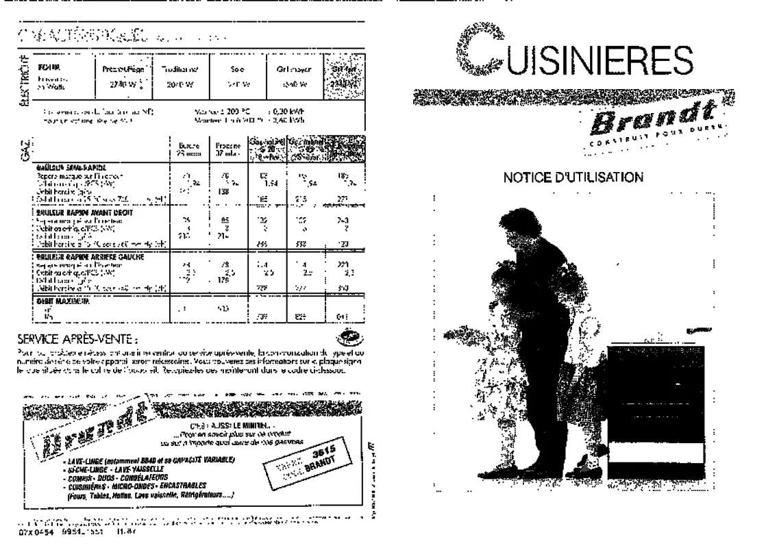 Mode d'emploi BRANDT K512B