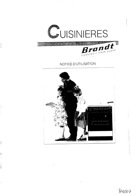 Mode d'emploi BRANDT KB624B