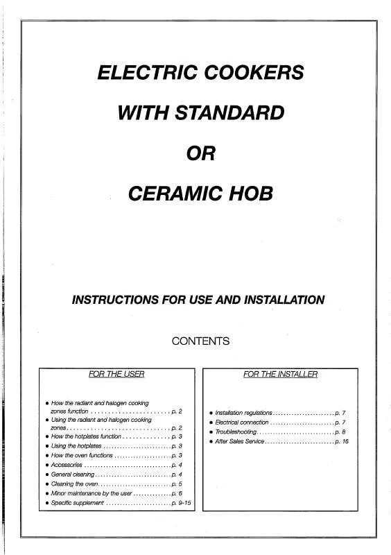 Mode d'emploi BRANDT KEL66W