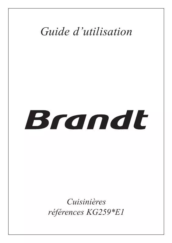 Mode d'emploi BRANDT KG259TE1