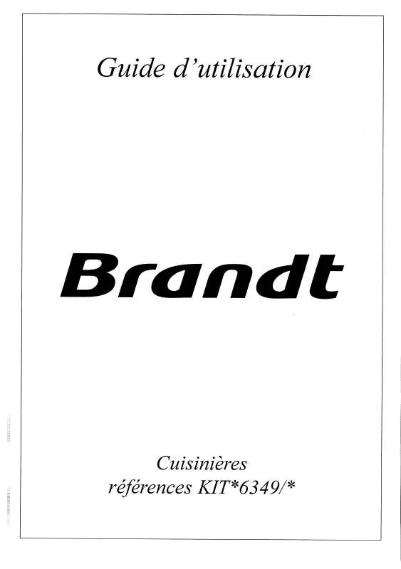 Mode d'emploi BRANDT KITB6349