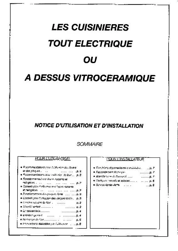 Mode d'emploi BRANDT KV259WE1