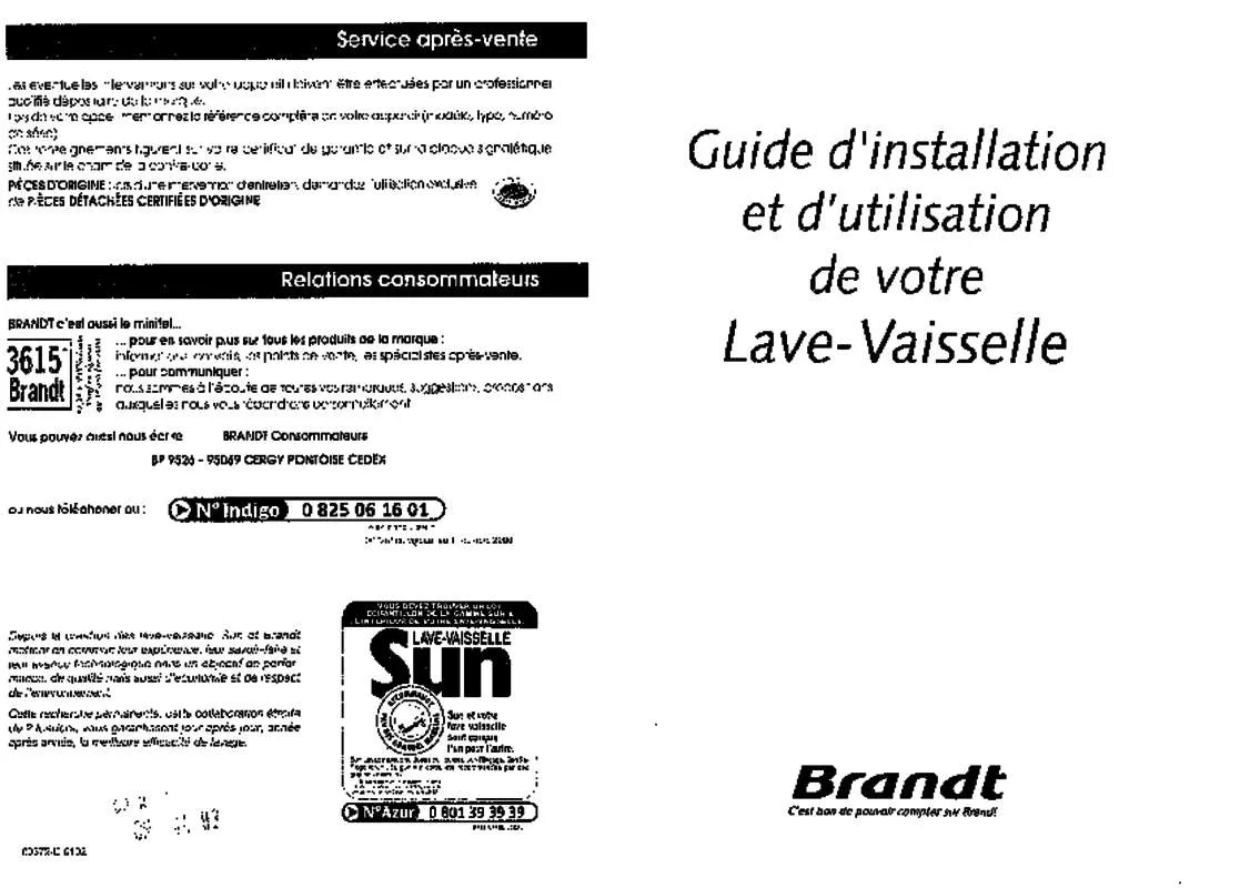 Mode d'emploi BRANDT LI505X