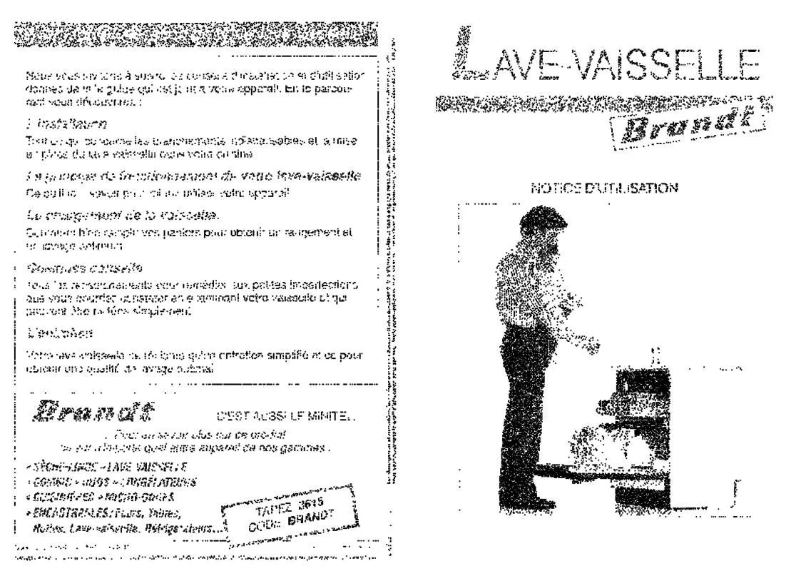 Mode d'emploi BRANDT LV140B