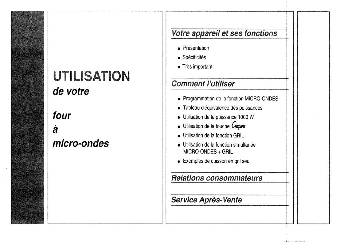 Mode d'emploi BRANDT M210BP