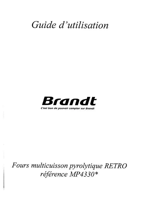 Mode d'emploi BRANDT MP4330RN