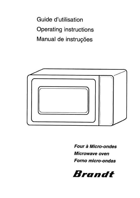 Mode d'emploi BRANDT MW15MB