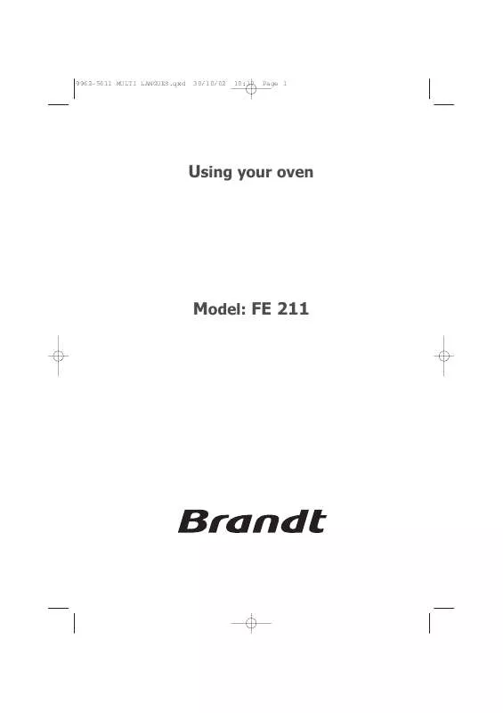 Mode d'emploi BRANDT OH311XU1