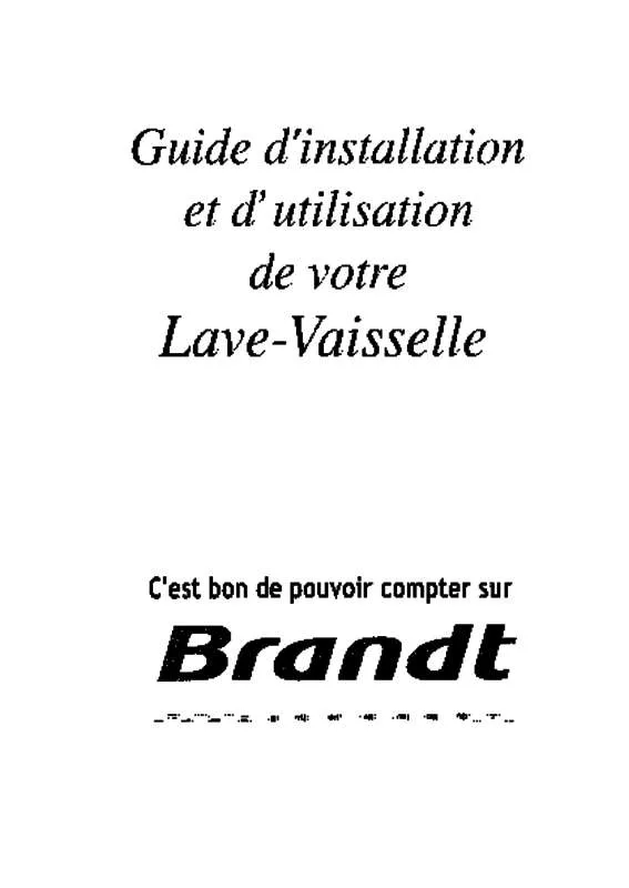 Mode d'emploi BRANDT P3693D