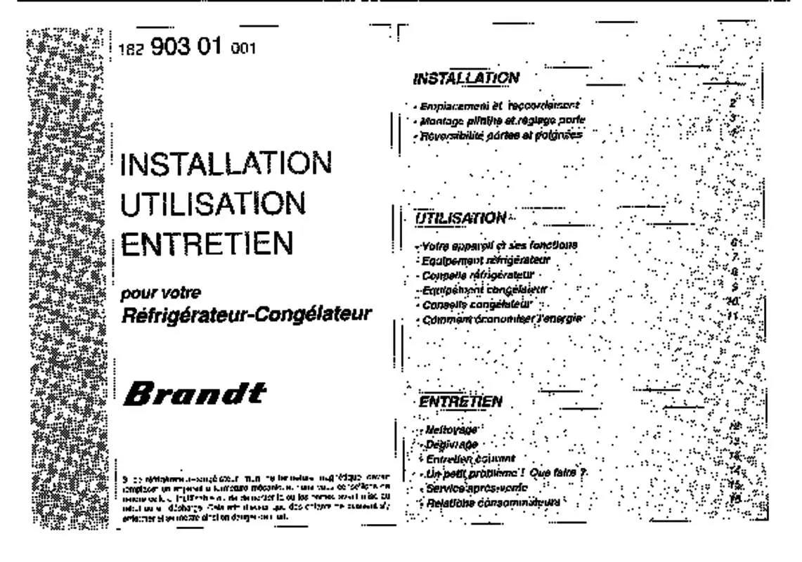 Mode d'emploi BRANDT RB6317