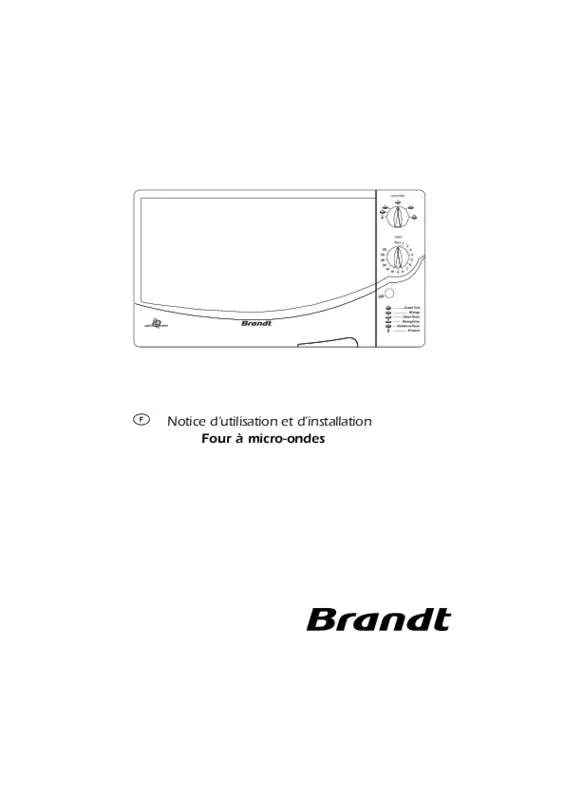 Mode d'emploi BRANDT S2600BF1